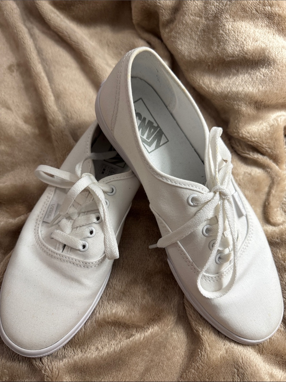 Vans Authentic Canvas Lace-Up Sneakers - White Women’s Shoes